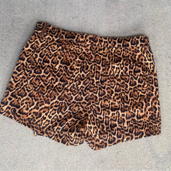 Zara Leopard Print Mini Skort Size Large - Picture 10 of 14
